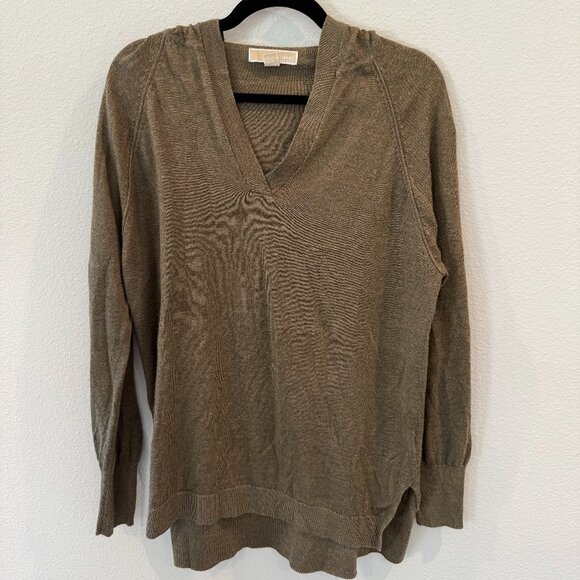 Michael Michael Kors Olive Green Knit Hoodie - Picture 1 of 2